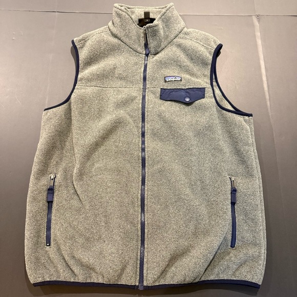 Patagonia Other - Patagonia Vest Mens Large Gray Blue Synchilla Snap T Fleece Pile Lightweight